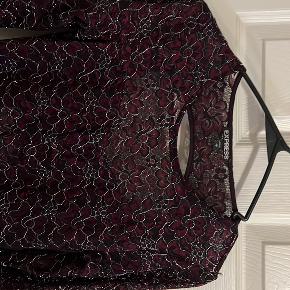 Express Burgundy Dress - Picture 2 of 9